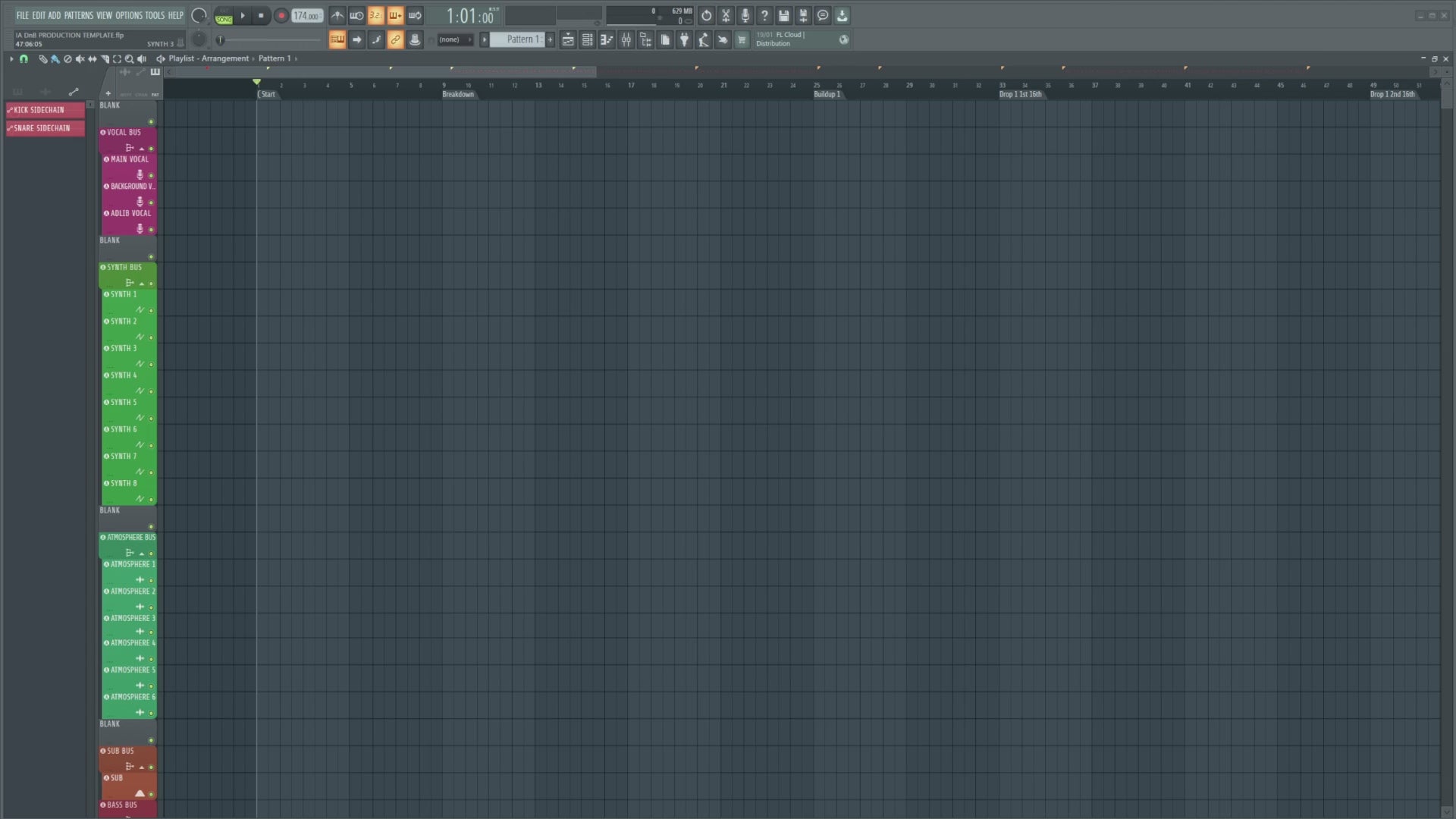 FL STUDIO 21 IA DnB Template